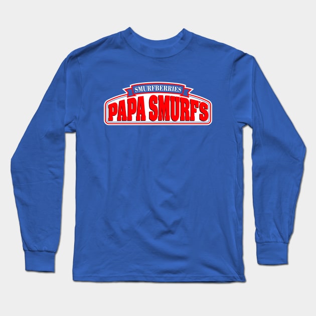 Papa's Smurfberries Long Sleeve T-Shirt by Byway Design